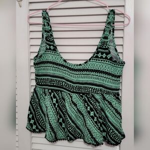 10 for $10 🔥Green Smocked Peplum Tank Top🔥